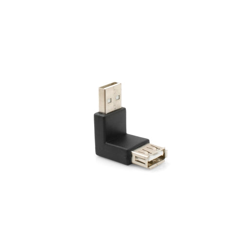 SYSTEM-S USB A (male) zu USB A (female) Winkelstecker 90 grad gewinkelt Adapter Verlängerung Verbindung