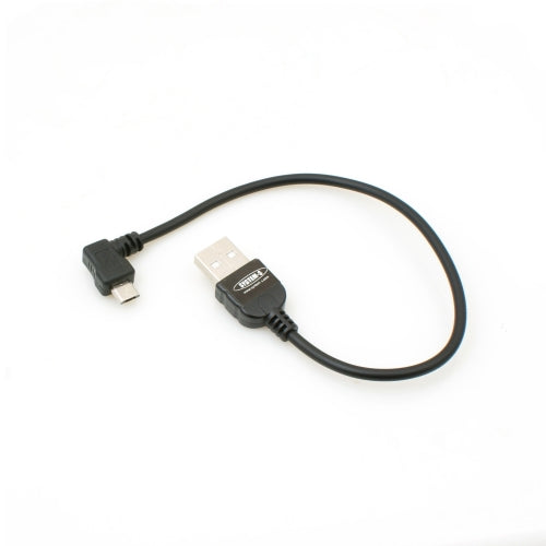 System-S Micro USB 2.0 Kabel gewinkelt 90 grad Winkelstecker (links/male) Datenkabel und Ladekabel 20 cm