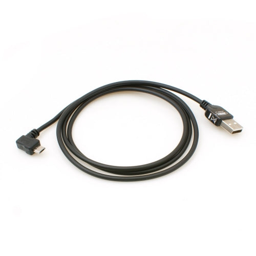 System-S Micro USB 2.0 Kabbel gewinkelt 90 grad Winkelstecker (links/male) Datenkabel und Ladekabel 100 cm