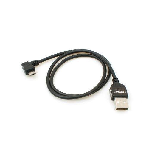 System-S Micro USB 2.0 Kabbel gewinkelt 90 grad Winkelstecker (links/male) Datenkabel und Ladekabel 50 cm