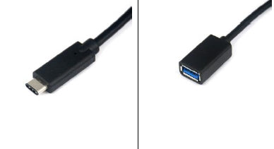 System-S USB 3.1 Type C Male to USB 3.0 Type A or USB 2.0 Female Data Cable Charging Cable Extension 50 cm 