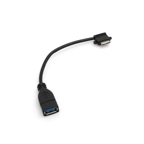 SYSTEM-S Micro USB 3.0 Host Adapter OTG Kabel 90 grad rechts gewinkelt Winkelstecker 15 cm