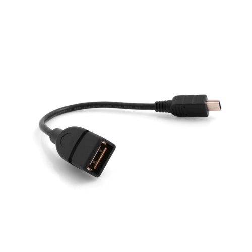 System-S Mini USB male zu USB A 2.0 female Daten- Ladekabel Adapter Kabel Verlängerung 10 cm