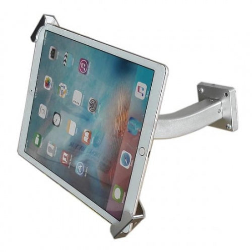 System-S Universal Präsentation Wandhalter mit gebogenem Haltearm abschließbar Wandhalterung für Tablet PC&#180;s von 7- 10 Zoll