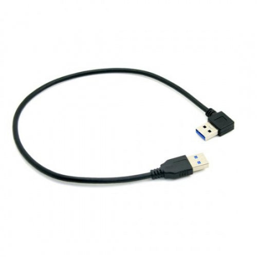 SYSTEM-S USB 3.0 Type A 90° angle right-angled to 3.0 Type A cable 40 cm 