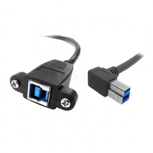System-S USB 3.0 Type B (male) auf USB 3.0 Type B (female) Einbaubuchse Kabel Verlängerungskabel