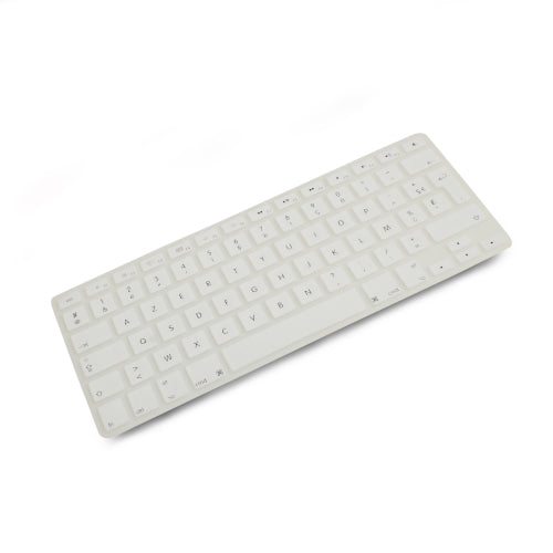 System-S Silikon Tastaturschutz Tastaturabdeckung AZERTY Französische Tastatur Abdeckung Schutz für MacBook Pro 13 Zoll 15 Zoll 17 Zoll iMac MacBook Air 13 Zoll in Weiß