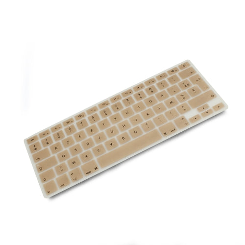 System-S Silicone Keyboard Cover AZERTY French Keyboard Cover Protector for MacBook Pro 13 inch 15 inch 17 inch iMac MacBook Air 13 inch in Gold Color