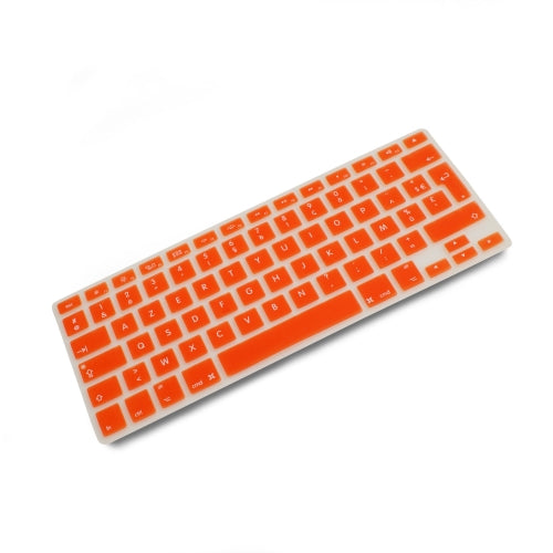 System-S Silicone Keyboard Cover AZERTY French Keyboard Cover Protector for MacBook Pro 13 inch 15 inch 17 inch iMac MacBook Air 13 inch in Orange