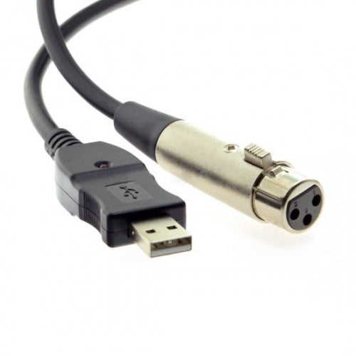 SYSTEM-S USB A (male) zu 3pin XLR (female) Mikrofon Mic Link-Kabel
