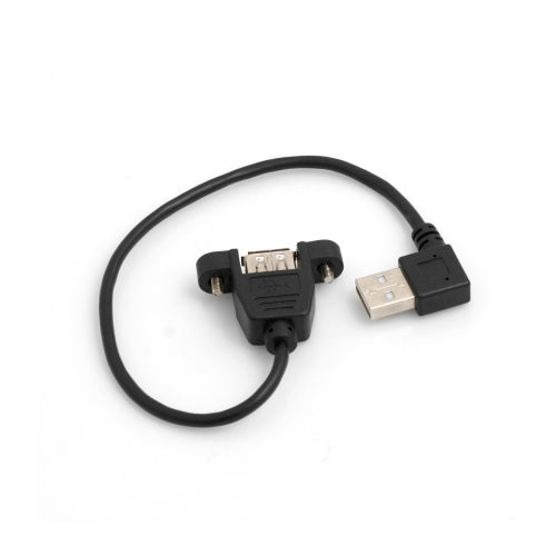 System-S 90° Grad Winkel linksgewinkelt USB A (male) auf USB A (female) Panel Mount Stecker Kabel Verlängerungskabel