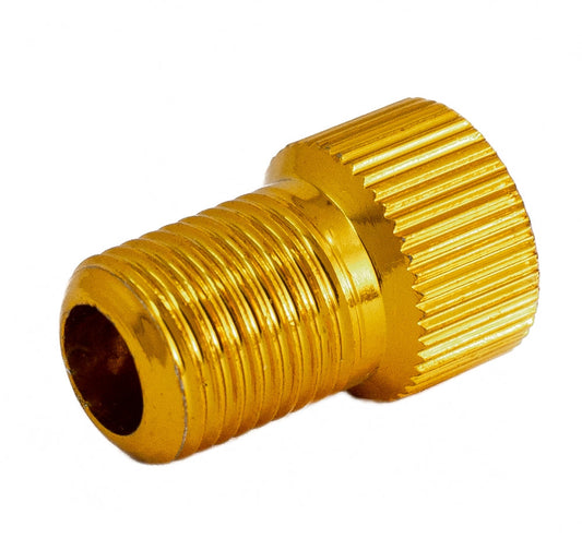 SYSTEM-S valve adapter valve adapter Presta to Schrader from bicycle valve to car valve color gold