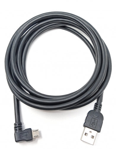 SYSTEM-S 2m meter Micro USB 2.0 Kabel gewinkelt 90 grad Winkelstecker (rechts/male) Datenkabel und Ladekabel