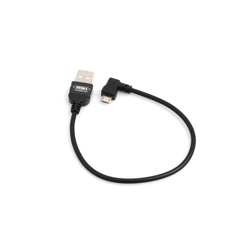 System-S 20 cm Micro USB 2.0 Kabel gewinkelt 90 grad Winkelstecker (rechts/male) Datenkabel und Ladekabel