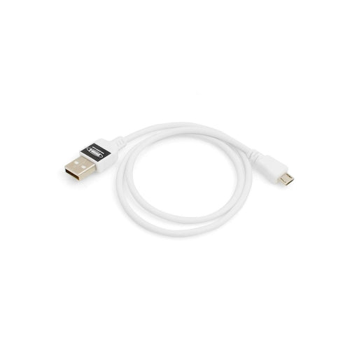 System-S Micro USB 2.0 cable data cable and charging cable in white 50 cm