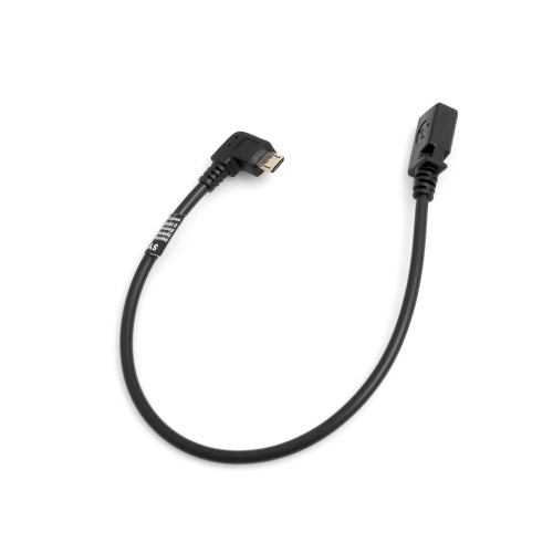 SYSTEM-S Micro USB 90° links gewinkelt Winkelstecker zu Mini USB Buchse ca. 27cm Kabel