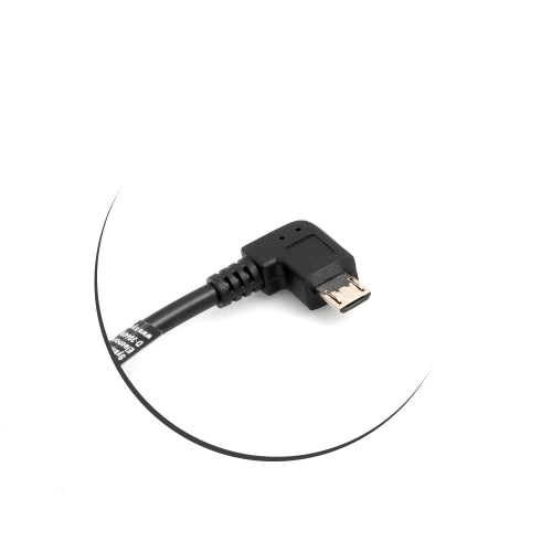 SYSTEM-S Micro USB 90° links gewinkelt Winkelstecker zu Mini USB Buchse ca. 27cm Kabel