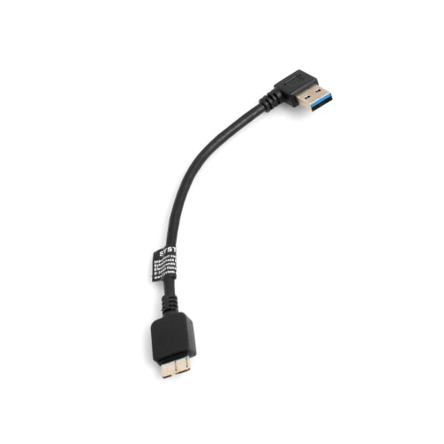 SYSTEM-S Micro USB 3.0 to USB 3.0 Type A 90° angled cable data cable charging cable 17 cm 