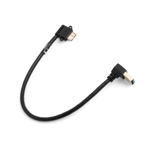 SYSTEM-S Micro USB 3.0 90° left angled to USB Type A 3.0 downward angled cable 27cm