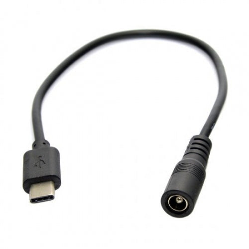SYSTEM-S USB 3.1 Type C to DC 5.5 V 2.5 mm power cable charging cable 26 cm