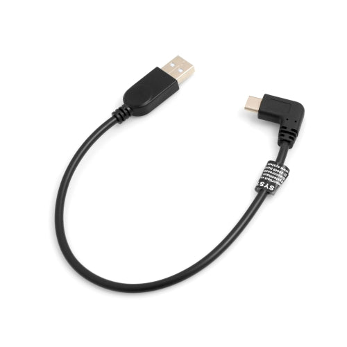 USB 3.1 Type C 90° angled plug to USB 2.0 A data cable charging cable 27 cm