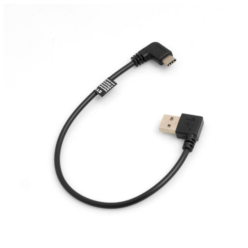 SYSTEM-S USB 3.1 Type C 90° to 2.0 Type A 90° angle cable 27 cm
