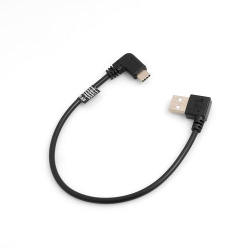 SYSTEM-S USB 3.1 Typ C 90° zu 2.0 Typ A 90° Winkel Kabel 27 cm