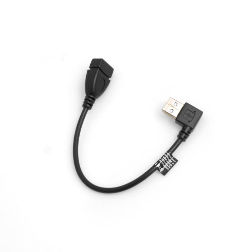 SYSTEM-S USB cable 2.0 Type A (male) 90° left angled to USB 2.0 Type A (female) 21cm