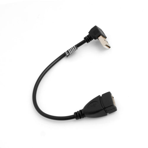 SYSTEM-S USB cable 2.0 Type A (male) 90° angled upward angle to USB 2.0 Type A (female) charging cable data cable extension cable 20 cm