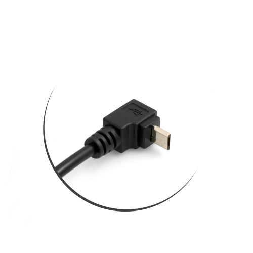 SYSTEM-S Micro USB 90° Grad aufwärts gewinkelt Winkel Kabel Adapter Datenkabel Ladekabel 27 cm