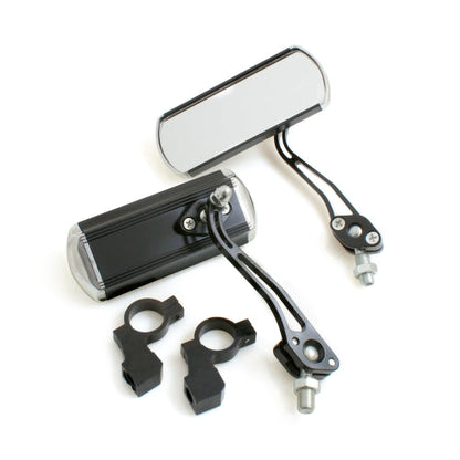 SYSTEM-S Bicycle Mirror Rearview Mirror Retro Style in Black 
