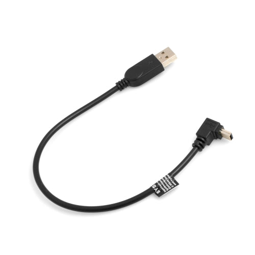 SYSTEM-S Mini USB Kabel 90° Grad abwärts gewnkelt Winkel Datenkabel Ladekabel Adapter 27 cm