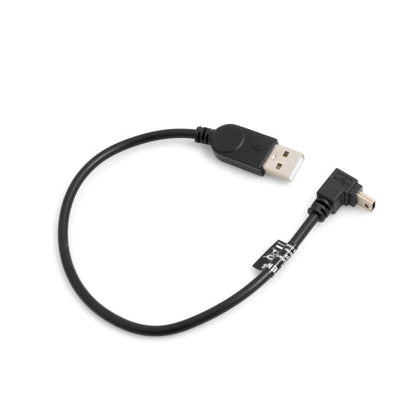 SYSTEM-S Mini USB Kabel 90° Grad aufwärts gewinkelt Winkel 27 cm