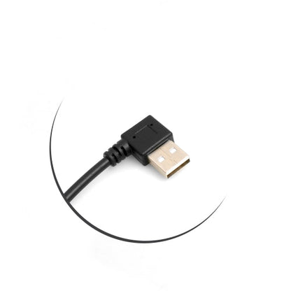 SYSTEM-S Mini USB 90° Links gewinkelt Winkelstecker auf USB Typ A (male) 90° rechtsgewinkelt Kabel Datenkabel Ladekabel 26 cm