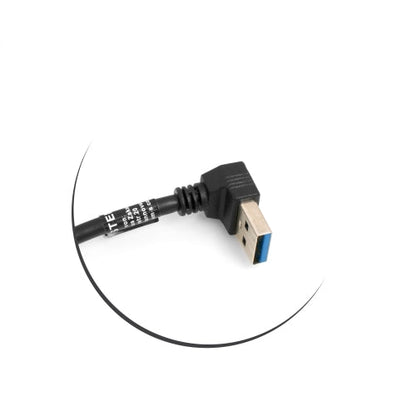 SYSTEM-S USB 3.0 Type A cable (male) 90° angled downward angle to USB 3.0 Type A (female) charging cable data cable extension cable 23 cm