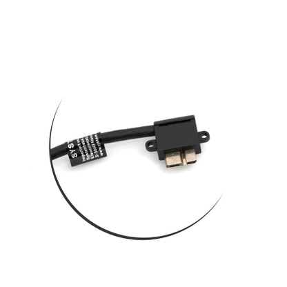 SYSTEM-S Micro USB 3.0 Kabel 90° Grad Winkel Rechts gewinkelt auf USB Typ A 3.0 Aufwärts gewinkelt 27 cm