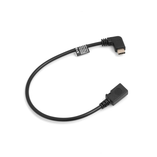 SYSTEM-S USB 3.1 Typ C Kabel (male) 90° Grad gewinkelt zu Micro USB 2.0 Buchse (ca. 27 cm)