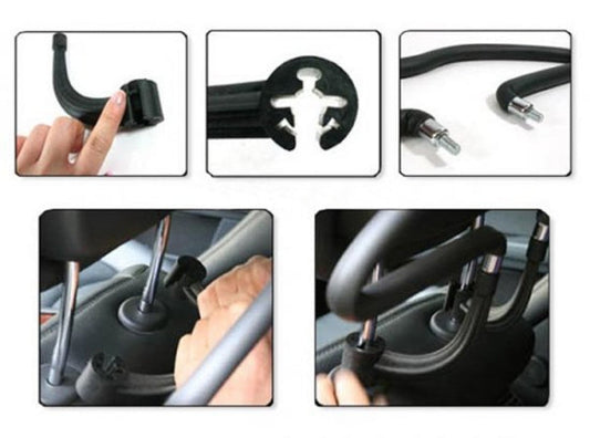 SYSTEM-S Universal Car Coat Hanger Car Coat Hanger Headrest Mount Hook Coat Hook