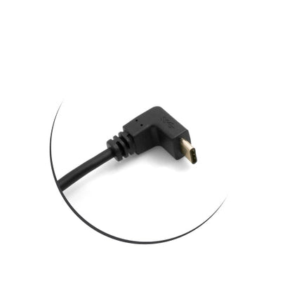 SYSTEM-S USB 3.1 Typ C Kabel aufwärts und abwärts gewinkelt Winkel zu USB 3.0 Typ A 90° rechts gewinkelt Datenkabel Ladekabel 98 cm