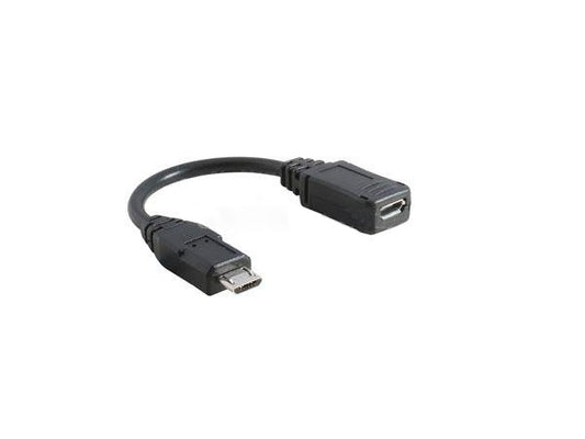 SYSTEM-S Micro USB Stecker auf Micro USB Buchse Adapter Kabel Datenkabel Ladekabel Verlängerung 16 cm