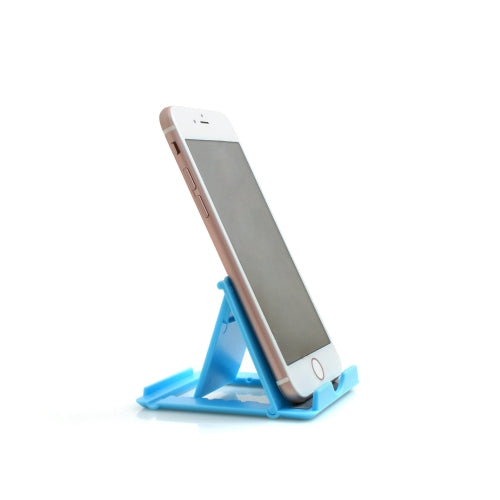 SYSTEM-S Universal Stand Holder Folding Stand Base Tablet Table Mount 6 Levels Tilt Adjustable 60-75° for Tablet PC Smartphone and other Devices in Blue