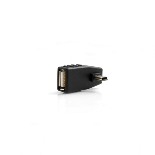 SYSTEM-S OTG Adapter USB A Host Eingang zu Mini USB Stecker Adapter 90° Rechts Gewinkelt Winkel Stecker On-The-Go Host Kabel
