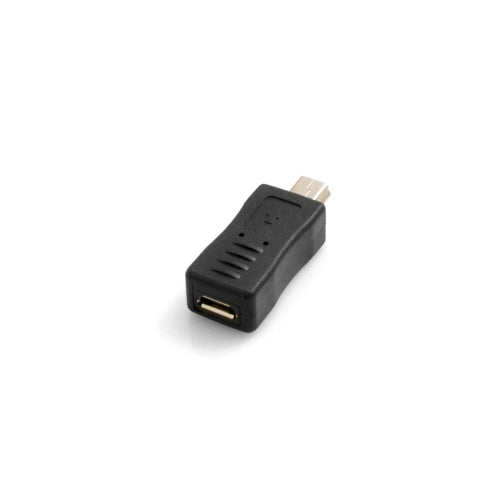 SYSTEM-S Mini USB Male to Micro USB Input Adapter OTG Host Cable Flash Drive Connection for Smartphone Cell Phone Tablet PC