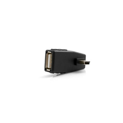 SYSTEM-S OTG Adapter USB A Host Eingang zu Mini USB Stecker Adapter 90° links Winkel Stecker On-The-Go Host Kabel