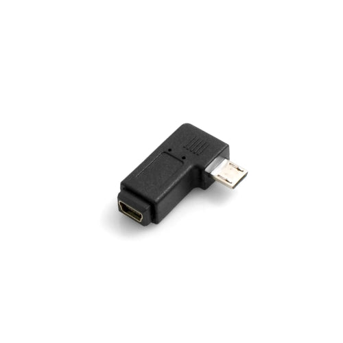SYSTEM-S Mini USB input to Micro USB plug 90° left angled angled plug adapter 