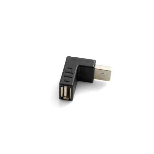SYSTEM-S USB A (male) zu USB A (female) Winkelstecker 90 grad gewinkelt Adapter Verlängerung Verbindung - DREIKS
