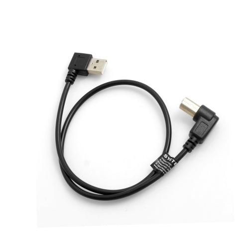 SYSTEM-S USB A Stecker 90° Grad Links Gewinkelt zu USB Typ B Stecker 90° Rechts Gewinkelt Kabel 50 cm