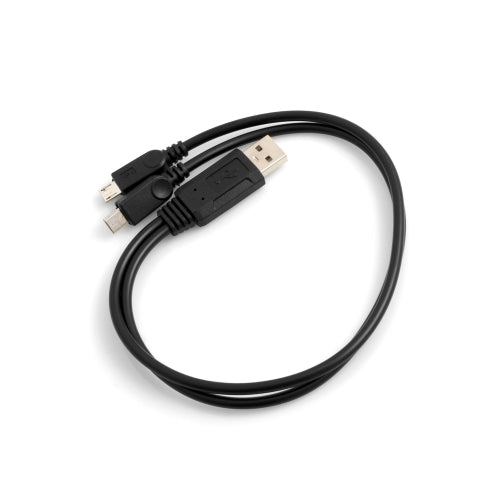 SYSTEM-S Y-Kabel USB Kabel 2.0 Typ A Splitter auf 2X Micro USB 39 cm Datenkabel Ladekabel