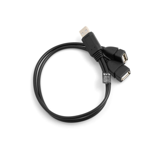 SYSTEM-S Y- Kabel USB Typ A Stecker zu 2 x USB Typ A Buchse Y-Splitter