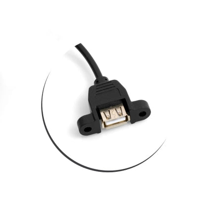 SYSTEM-S USB Typ B Stecker zu USB 2.0 Typ A Buchse Kabel Panel Mount Plattenmontage Verlängerungskabel